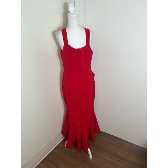Nicholas Red Piper Evening Gown Sz 10 - Picture 3 of 4